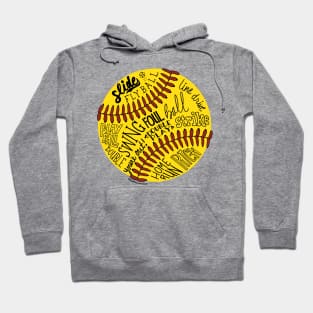 Softball Words © GraphicLoveShop Hoodie